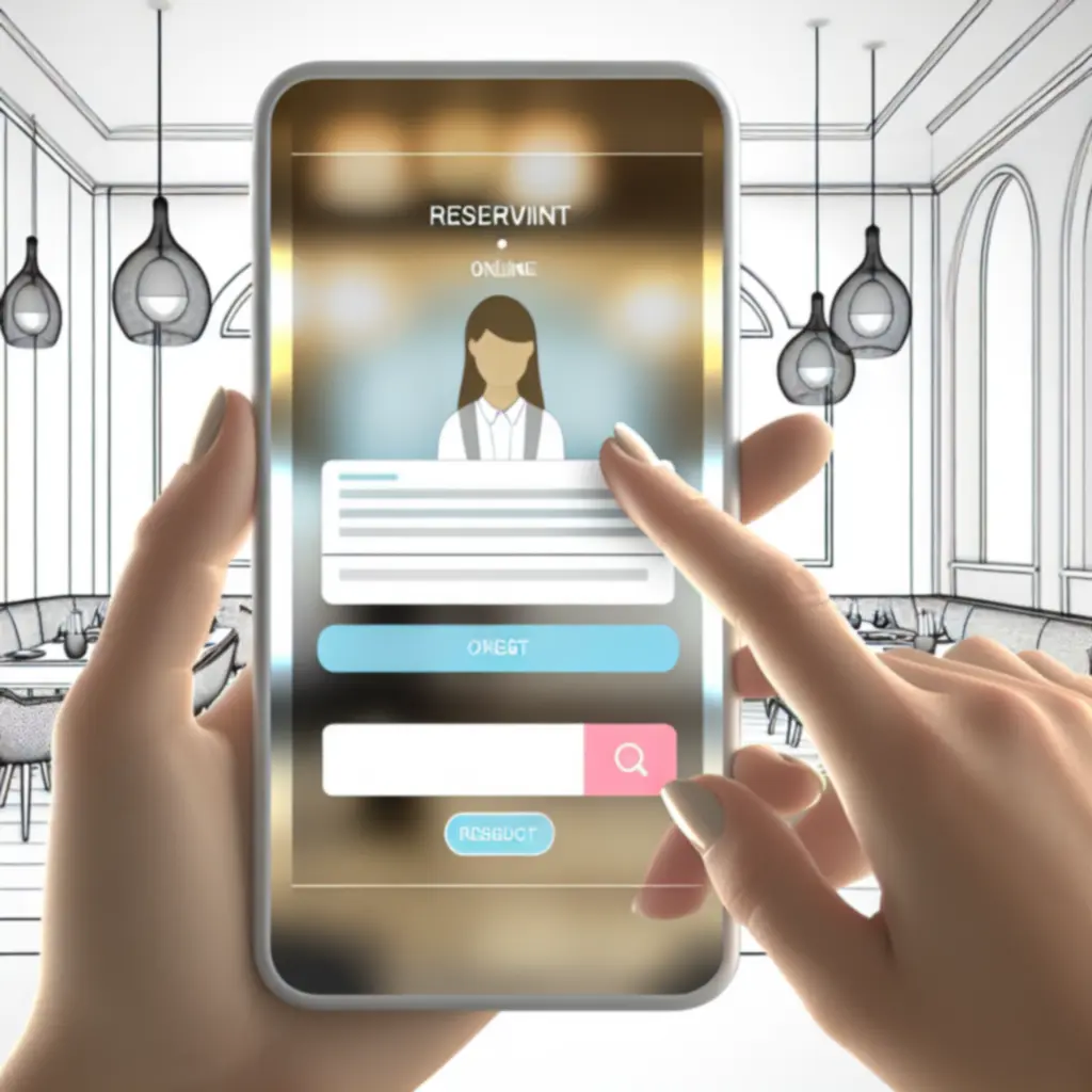 Okostelefonon kitöltött online asztalfoglalási űrlap