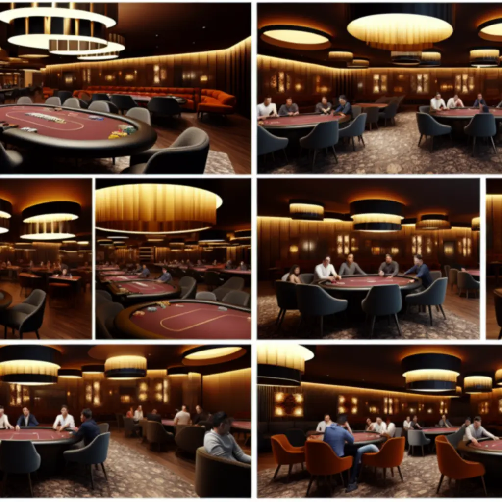 Elegáns, modern póker lounge hangulatban